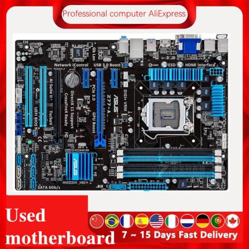 For ASUS Z77-A Computer Motherboard LGA 1155 DDR3 For Intel Z77 P8Z77 Desktop Mainboard SATA II PCI-E X16 Used