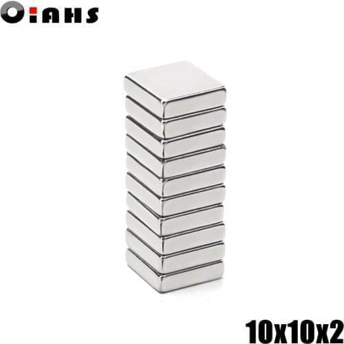 1000Pcs 10x10x2 Neodymium Magnet 10*10*2 mm N35 NdFeB Block Super Powerful Strong Permanent Magnetic imanes Block