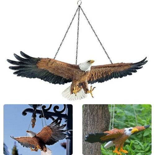 New Eagle Wall Sculpture Resin Animal Hanging Ornament Wall Hanging Eagle Home Decor Craft Gift Figurines Miniatures Decoration