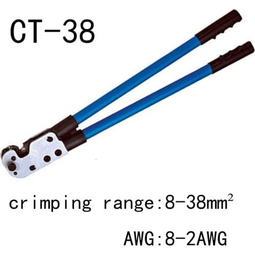 CT-38 Large Y.O crimping pliers for 8-38mm2 8-2AWG Terminal crimping pliers multitool big size dropshipping