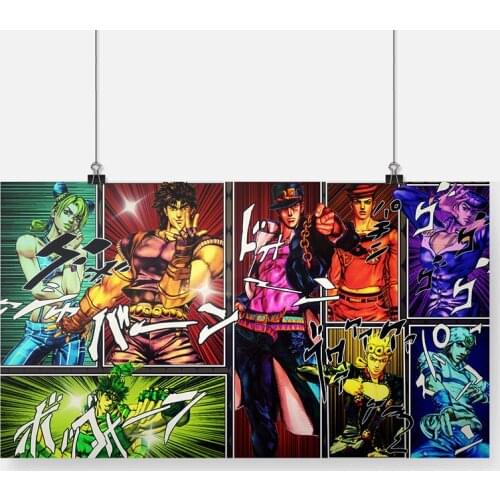 Jojos Bizarre Adventure Anime Protagonist Poster Framed Wooden Frame Canvas Painting Wall Art Decor room Home Decoration Prints