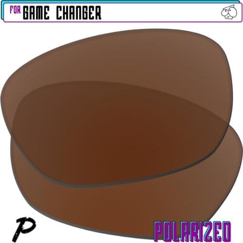 EZReplace Polarized Replacement Lenses for - Oakley Game Changer Sunglasses - Brown P