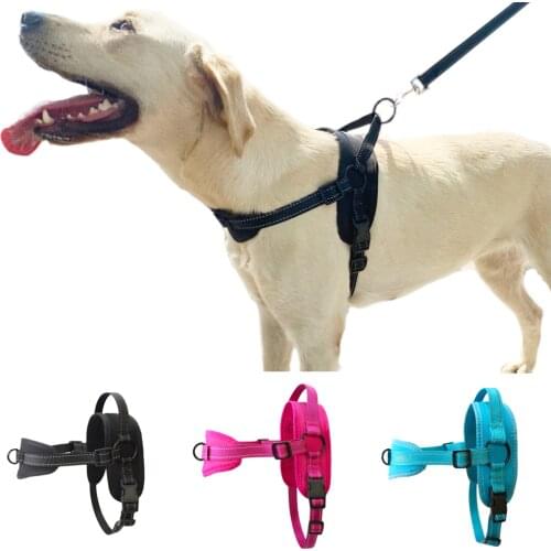 Dog Harness No Pull, Walking Pet Harness Adjustable Reflective Soft Vest Easy Control Front Clip for Small Medium Large Dogs