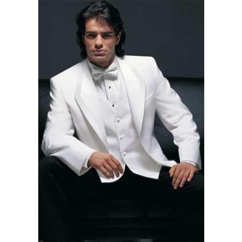 Custom Made Best Men Wear Groom Tuxedos Groomsman Suits Wedding Suits Dinner Suits Business Suits Three Piece(Jacket+Pants+Vest)