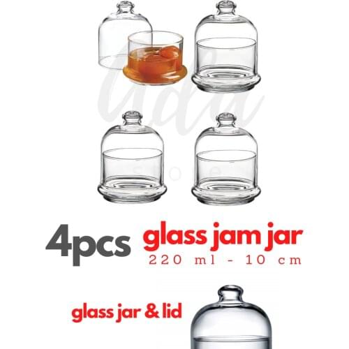 Glass Lid Bowl Kitchen Storage Container Candy Coffee Honey Jam Glass Jar Crystal Clear Glass Premium Quality
