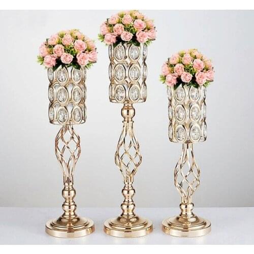 Table Centerpiece 60cm Tall Table Flower Stand gold Wedding flower vase Wedding decoration 10pcs/lot