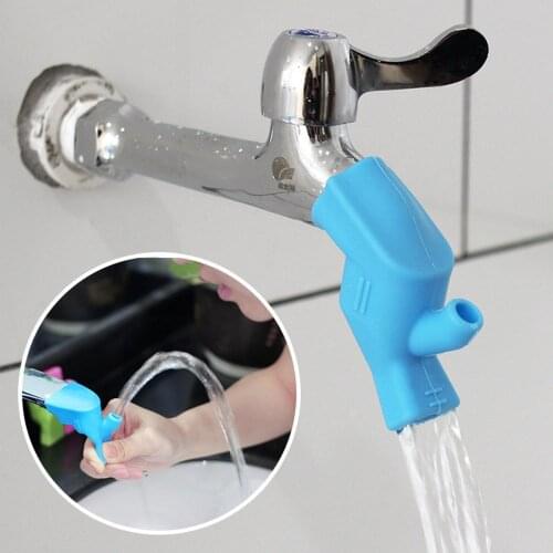 1pcs Silicone Water Tap Extension Bathroom Kitchen Sink Faucet Guide Children Baby Washing Device Kitchen Faucet Accessories