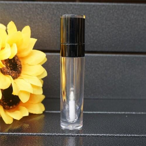 10-100PCS 6.4ml Empty Black Lip Gloss Tube Plastic Lipgloss Bottle DIY Container Cylinder Small Lipgloss Wholesale