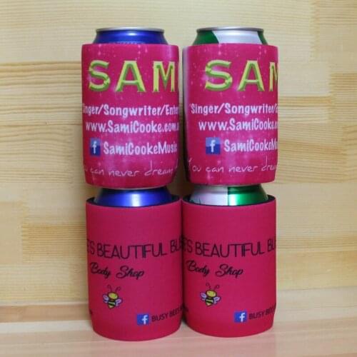 100pcs Print Your Design 5mm Thickness With Bottom Neoprene Stubby Cooler Beer Can Cooler Bags Stubby Holder Promotional Gifts