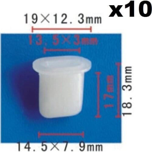 10x For Honda 90683-693-0000 For Nissan 78856-R4301 Screw Grommet Rivet Fastener / Nylon Retainer Clip