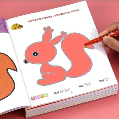 6 Books Baby Coloring Book 2-5 Years Old Painting Enlightenment Children Learn to Paint Picture Book Simple Stroke Kawaii Livros