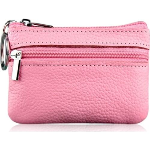 Brand Luxury 100% Genuine Leather Wallet Women Purses Coin Purse Pink Small Wallet Ladies Purse For Girls Mini Money Bags 2020