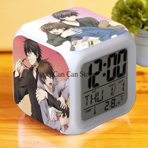 7 color Chaning clockRitsu no Baai Yaoi Digital LED Alarm Clock Home Clocks Children Xmas Gifts Toy