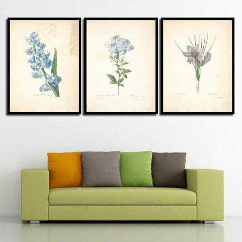 Home Decor Cartoon Colorful Flowers Fine Painting Space Wall Art For Living Room Nordic Minimalist Style Poster Canvas Unframe