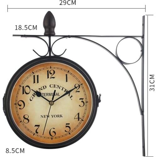 Double Sided 18.5cm Outdoor Garden Kensington London Wall Clock Home Office