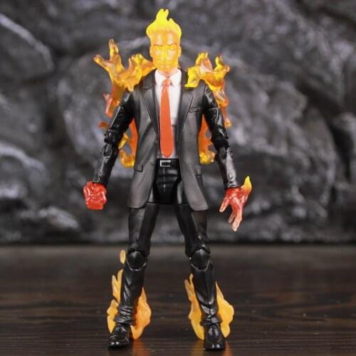 Marvel Human Torch 6" Action Figure Comic Jonathan Storm Fantastic Four Legends one:12 1/12 1:12 Toys Doll Model