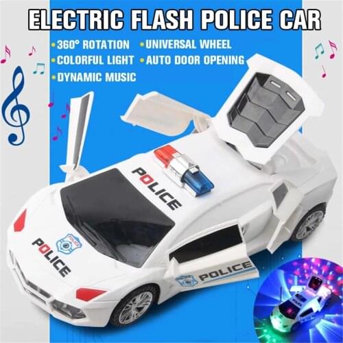 Electric Dancing Deformation Rotating Universal Police Car Music LED Light Boys Cool Toy Car Christmas Birthday Gift