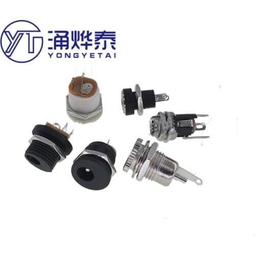 YYT 20PCS DC power socket DC022 DC021 DC022B DC025M DC099 5.5*2.0 2.1 5.5 3.5X1.3