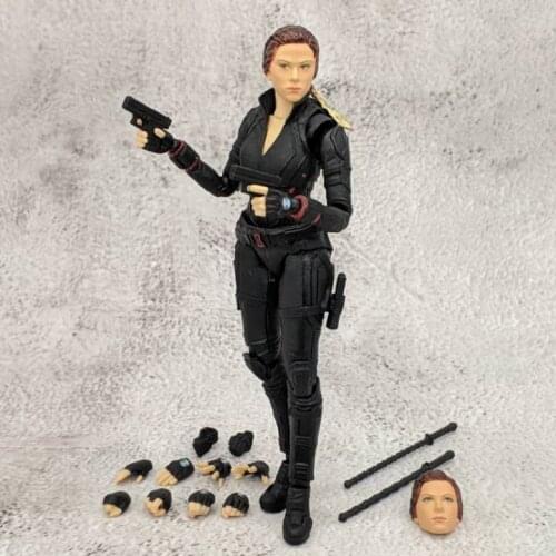 Bandai Black Widow Decoration Thanos TheAvengers Toy League Movable Joints Action Figures Toys