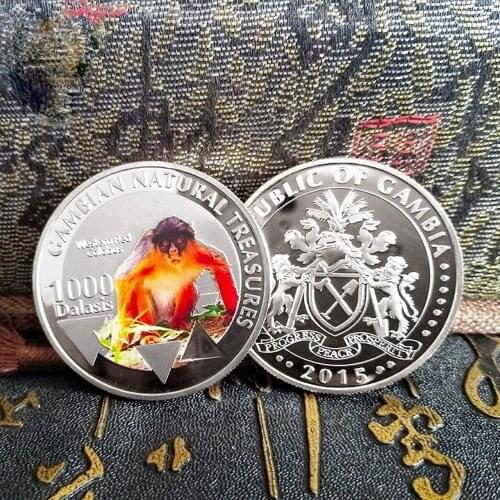 Kenya Tana River Red Colobus Monkey Tourist Souvenir Commemorative Medal Handicraft Animal Coin Collection Commemorative Coins