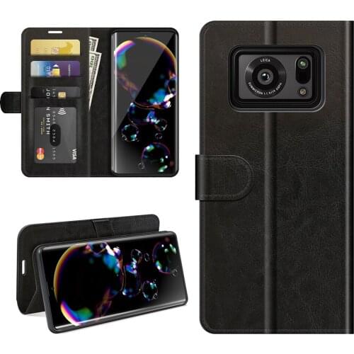Luxury Retro Wallet Flip Leather Cover Phone Case For Sharp Aquos R6 Magnetic Attraction Mobile Protective Bag With Card