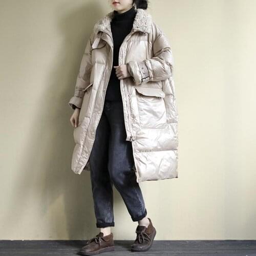 Women 2020 Winter New Long Warm Down Jacket Female White Duck Down Outdoor Coat Ladies Thicken Warm Parka Snow Outerwear A122