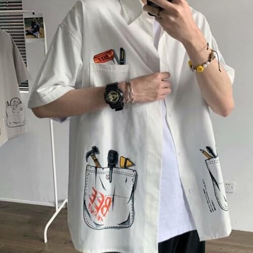 2021 camisas para hombre japanese streetwear men Graphics chemise homme Holiday hawaiian shirt mens button up shirt short sleeve