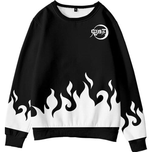 2020 New Demon Slayer 3D Print Hip Pop Sweatshirt Harajuku Cute Outwear High Quality Round Collar Autumn Pullover