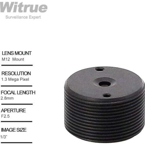 Witrue mini Pinhole Lens 2.8mm 1.3 Megapixel 1/3" F2.5 M12 Mount for Video Door phone CCTV Security Camera