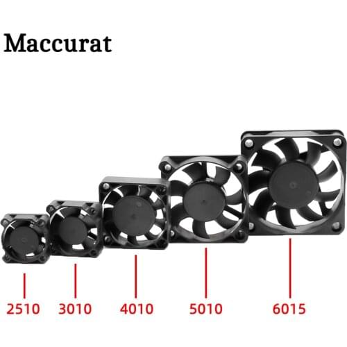 5015/4010/4020/3010 Cooling Turbo Fan 12v/24v 3D Printer Onderdelen 2Pin Voor Extruder Dc Cooler blower Deel Zwart Plastic Fans