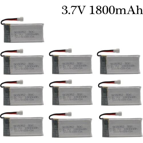 3.7v 1800mAh Rechargeable Battery for KY601S SYMA X5SW X5 M18 H5P 903052 3.7v Lipo battery XH2.54 Plug 1pcs to 10PCS