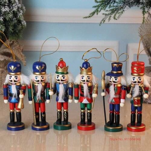 2021 Valentines Day Gift Wooden Crafts Miniature Sculpture 13.5CM Honor Guard Nutcracker Soldier Xmas Kid Room Desk Accessories
