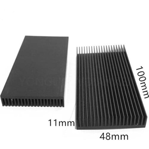 1pcs Heatsink Aluminum 48X11-100MM Ultra-thin aluminum radiator for CPU Heat sink Electronics Cooling Fan cooler