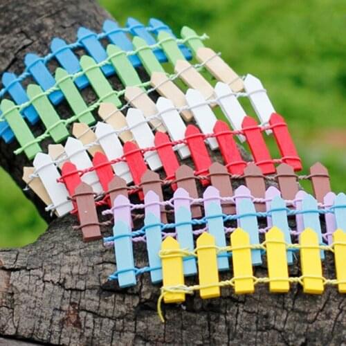 Wood Fence Miniature Fairy Garden Landscape Terrarium Figurine Bonsai DIY Craft