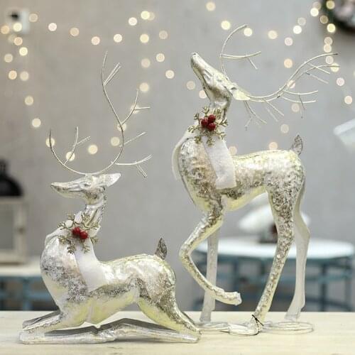 Christmas decorations wrought iron deer Christmas deer hotel shopping mall window scene decoration supplies