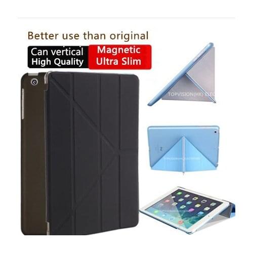 SUREHIN Hard tpu silicone flexible soft back leather smart case for apple ipad air 1 cover 5 magnetic slim thin like 360 rotate