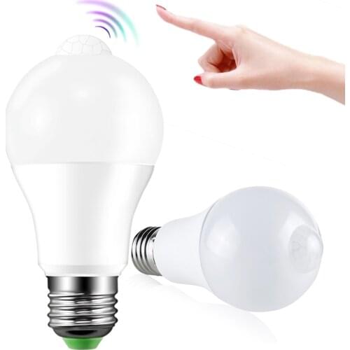 Indoor Lighting 12W 18W Led Lamp lampara With Motion Sensor 110V 220V AC85-265V PIR Motion Sensor Led Bulb E27 B22 For Corridor