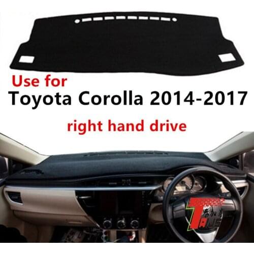 TAIJS Factory Avoid light Simple Polyester Fiber Car Dashboard Cover For TOYOTA Corolla 2014-2017 Right hand drive