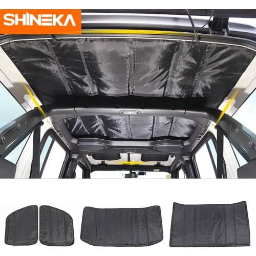 SHINEKA Heat Insulation Pad for Jeep Wrangler Sahara JL 2018+ Hardtop Headliner Roof Insulation Kit for Jeep Wrangler JL 2019