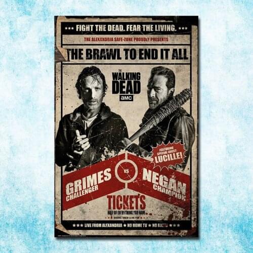 The Walking Dead Season 1 to 7 Art Silk Canvas Poster Print 13x20 Inch Picture Wall Decoration-15
