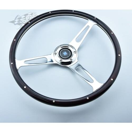 15inch 380MM High Quality Wood Steering Wheel for Universal JDM style Car (PCD=70MM)