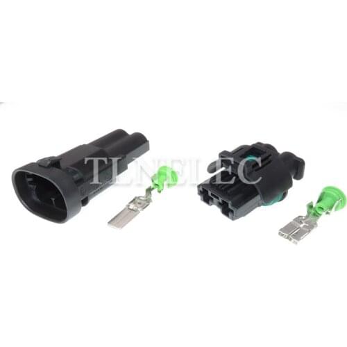 1544334-1 1544317-1 Tyco Amp 2 Pin Male Female Waterproof Fan Motor Plug Nissan Auto Sensor Connector