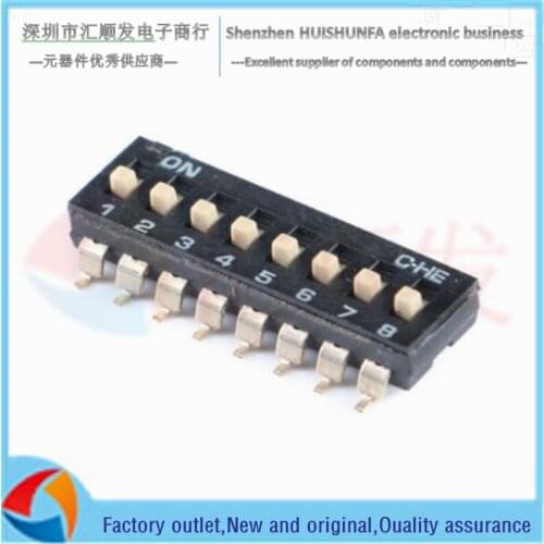 2PCS!!! Patch/in-line DIP switch 2p 4p 6p 8p toggle/programming switch black pitch 2.54MM