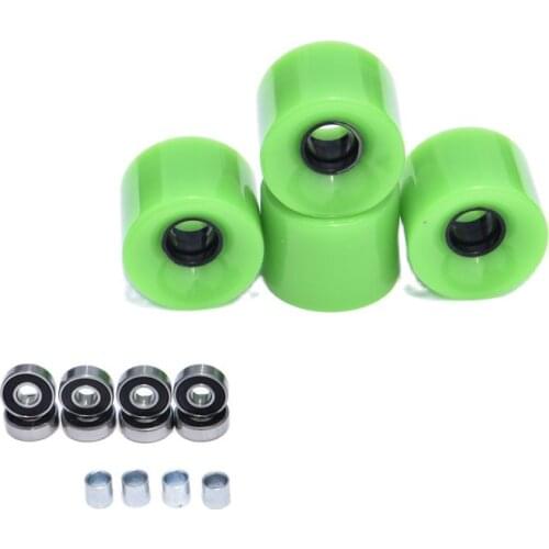 2021New Arrival 4pcs 60x45mm Skateboard Wheels 78A Soft Fish Board PU Wearable Longboard Wheels With Bearing Set