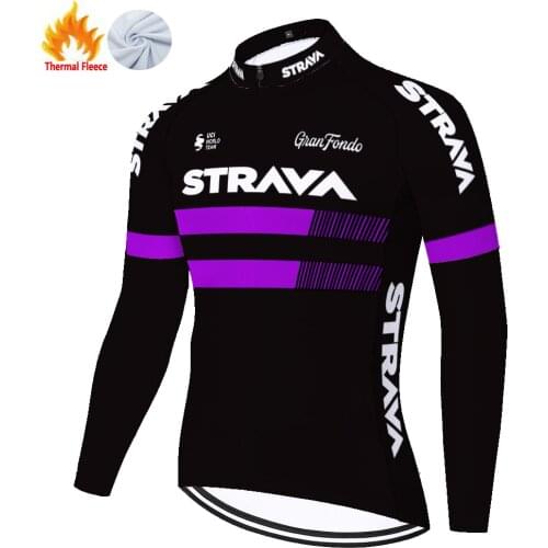 2021 ProTeam bike shirt STRAVA cycling jersey ​long sleeve Winter Thermal Fleece malliot ciclismo hombre ​​​tenue velo homme