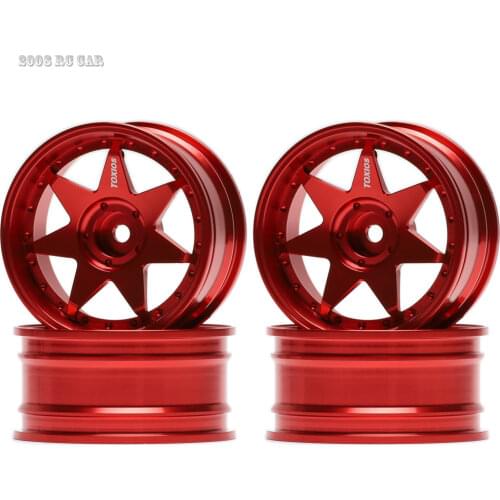 7 Spoke Wheel Rim Wheel Hub 4PCS 1.9" Aluminum For RC 1/10 On-Road Drift Rock Crawler 1:10 HPI Kyosho RedCat SAKURA