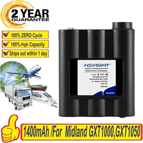 Top Brand 100% New 1400mAh BATT5R AVP7 Battery for 1 Midland BATT-5R AVP7GXT Walkie Talkie and Other GXT Series GMRS Radios