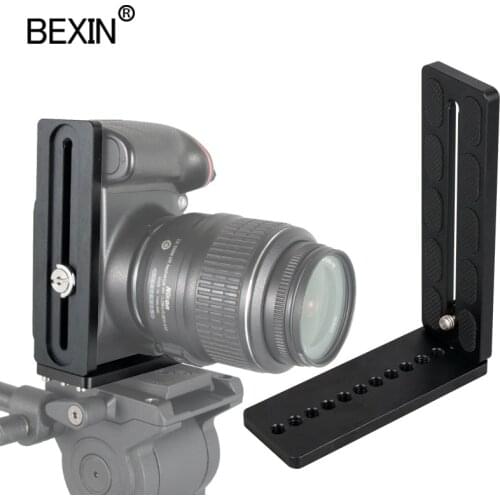 Bexin universal Lengthen L Shape Vertical Shooting Quick Release L Plate Bracket Grip 1/4 screw For Nikon conan sony DSLR Camera