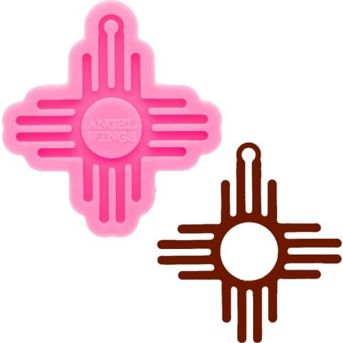 Shiny Cross Resin Keychains Mould, Silicone Molds, Epoxy Mold DIY for Necklace Jewelry DY0710