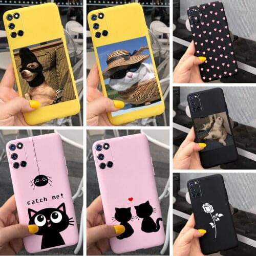 For OPPO A72 Case OPPO A 72 2020 Couple Cat Painted Soft Silicon Black Bumper Cover For OPPOA72 A52 A53 A33 2020 A 72 A 53 Funda